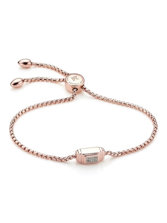 MONICA VINADER Jewelry - Monica Vinader Baja Deco Bracelet Diamond 18k Rose Gold